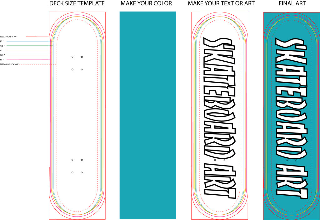 Your art or photo on a custom skate deck - Custom skateboard printing