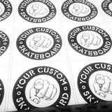 10cm Circle UV Cured Custom Sticker from as low as 0.30p ea (Single design)