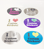 10 x 7.25 cm Oval UV Cured Custom Sticker from as low as 0.27p ea (single design)