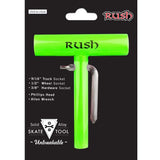 Rush All Metal Skateboard T Tool Black or Neon Green